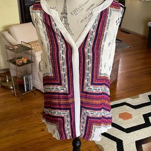 Sanctuary Lana Spilt Neck Button Down Blouse